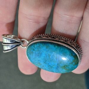 Blue Opal stunner 925 pendant